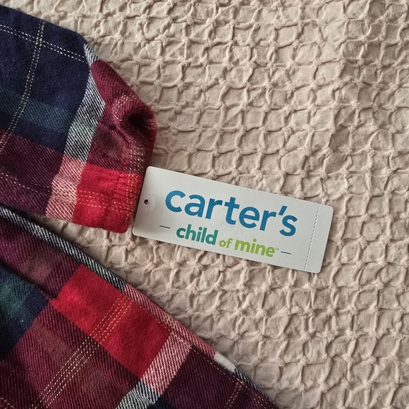 Carter's Child Of Mine Baby Girl Jumper Plaid Cotton Dress - Picture 11 of 14